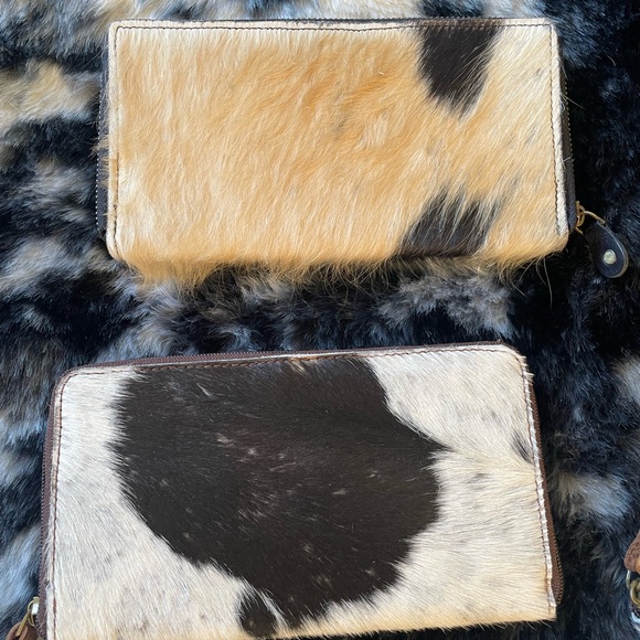 COW HIDE WALLET, VEGAN LEATHER HAIR ON HIDE - Picture 4 of 5